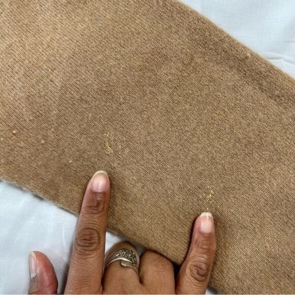 Alfred Wong Women’s Vintage Tan Hand Beaded Lined Cardigan S/M - Picture 9 of 10